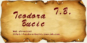 Teodora Bučić vizit kartica